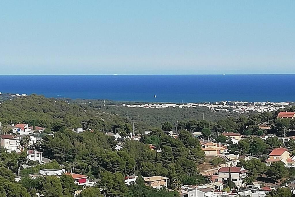 Mas Del Vent- Barbacoa, Jardin, Piscina Privada Y Vistas A Mar Villa Cunit Bagian luar foto